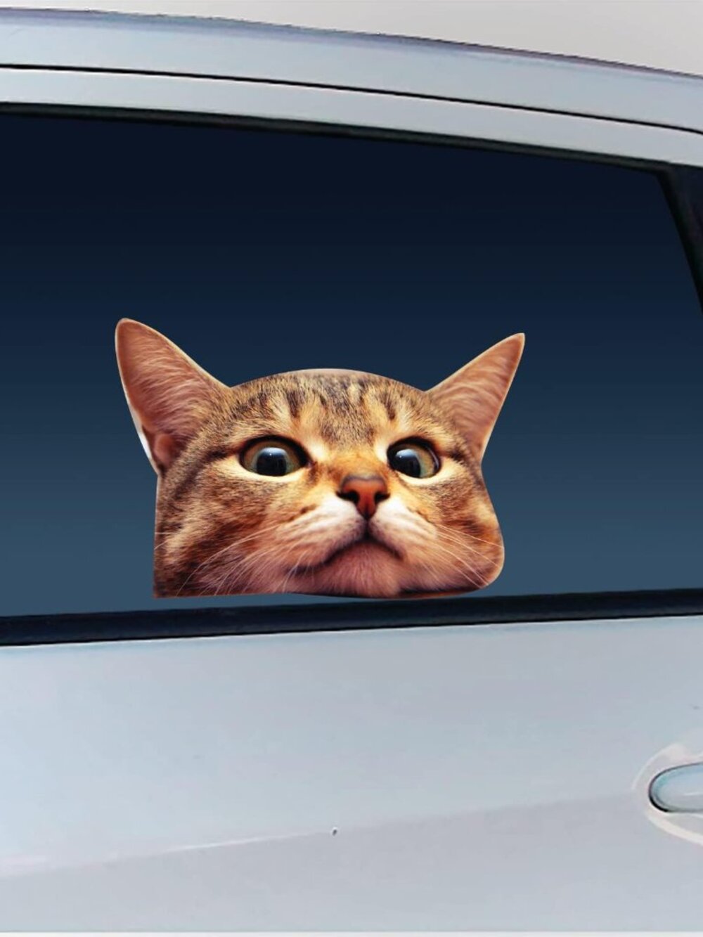 Bengal Cat Car Window Decals, Funny 3D Cat Stickers for Cars